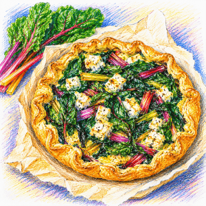 Swiss Chard and Feta Tart Sketch