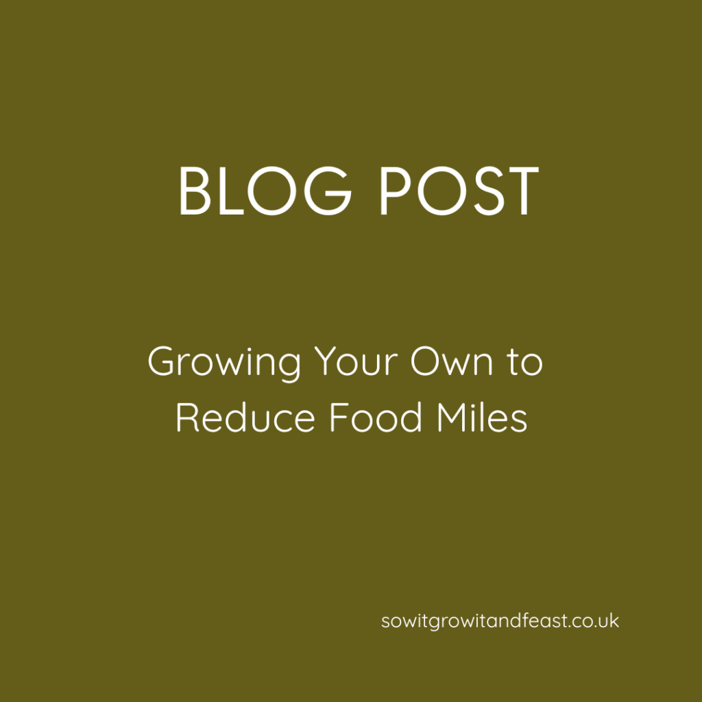 Growing Your Own to Reduce Food Miles
