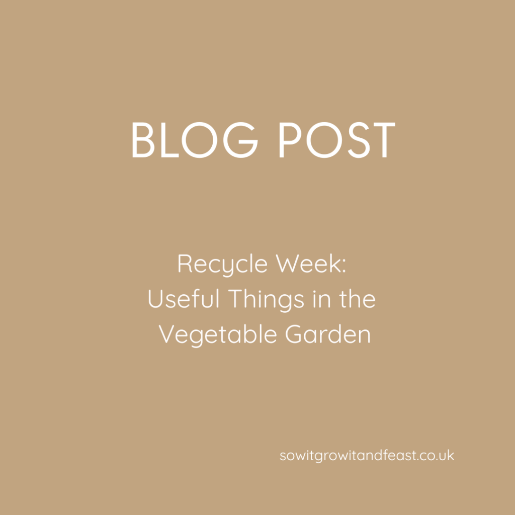 Recycle Week: Useful Things in the Vegetable Garden
