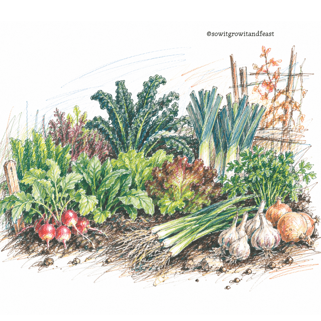 Colour sketch of September Harvest.
©sowitgrowitandfeast